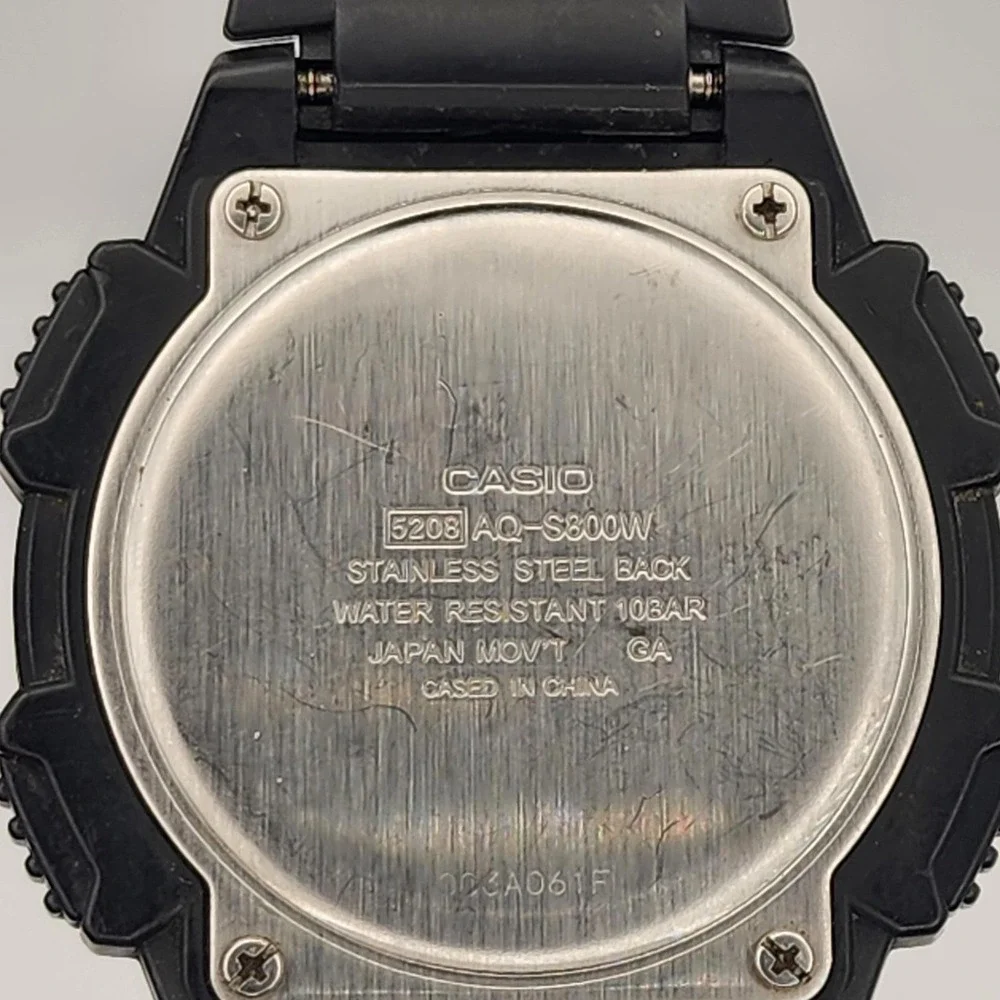 Casio 5208 AQ-S800W Light Up‎ Tough Solar Digital Watch Tested Works